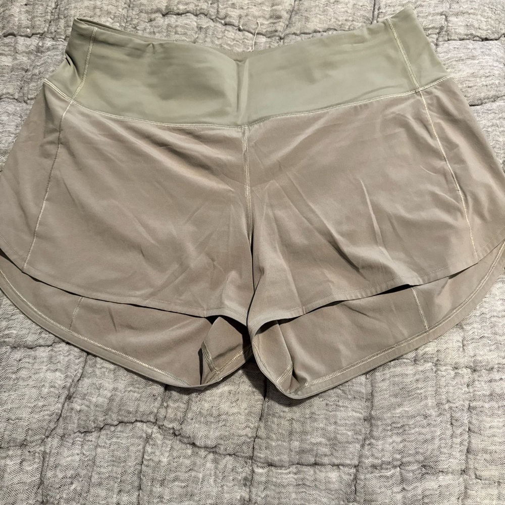 Lululemon Athletica Green and Gray Athletic Shorts